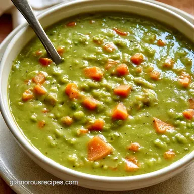 Vegetarian Split Pea Soup for 8 Cups Recipe Card