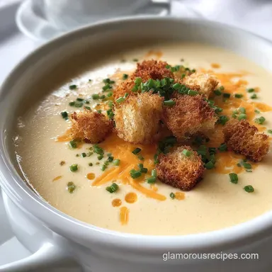 Wisconsin Cheese Soup Ready in 30 Min Recipe Card