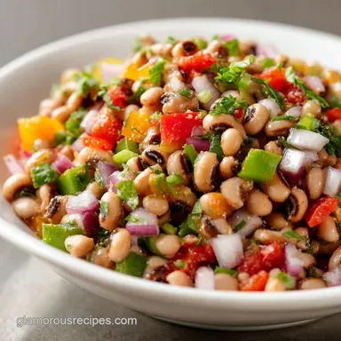 Texas Caviar: Easy, Zesty Black-Eyed Pea Salad Recipe Recipe Card