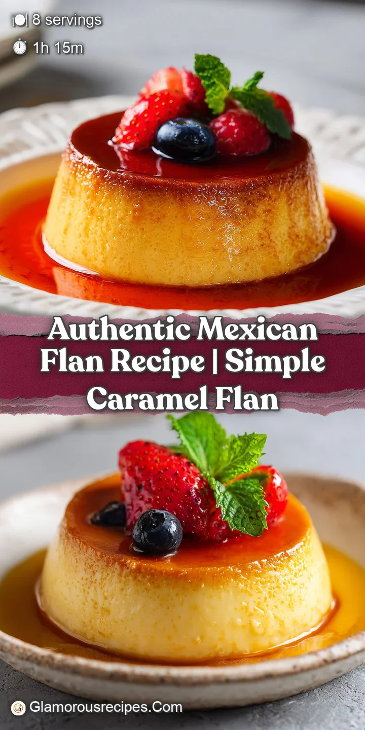 Close-up of silky, smooth custard shimmering under a thick layer of molten, golden-brown caramel.