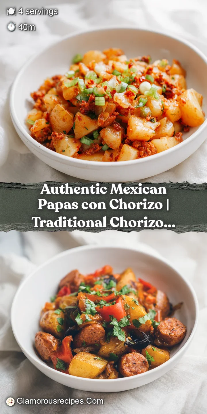 Close-up of sizzling chorizo pieces nestled amongst tender, pan-fried potato cubes with a slight char.