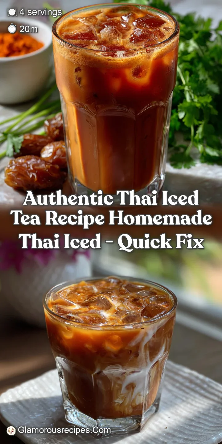 Authentic Thai Iced Tea Recipe Homemade Thai Iced - Quick Fix