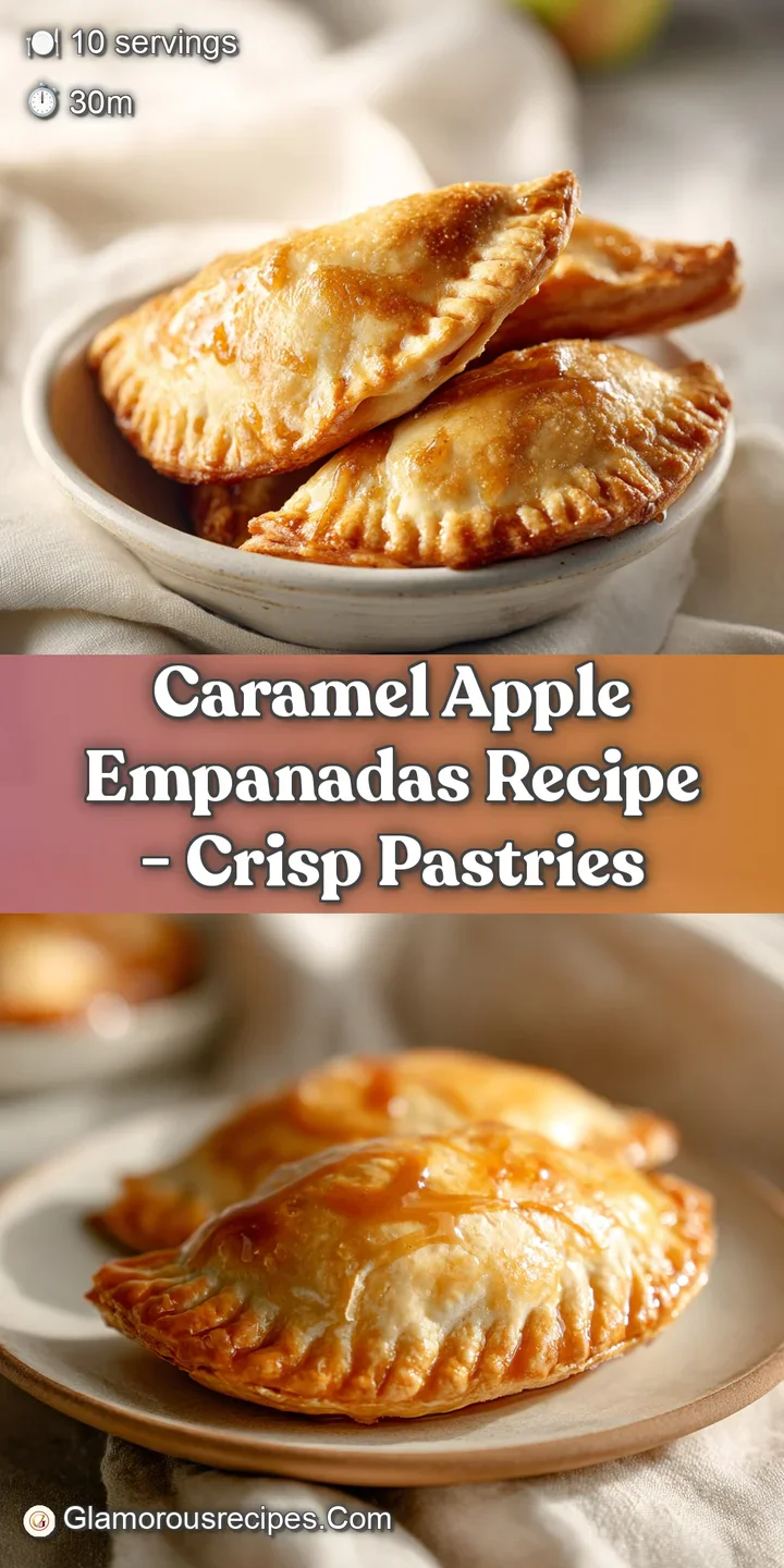 Close-up of a flaky caramel apple empanada, oozing warm filling with sugary crust, enticing sweet treat.
