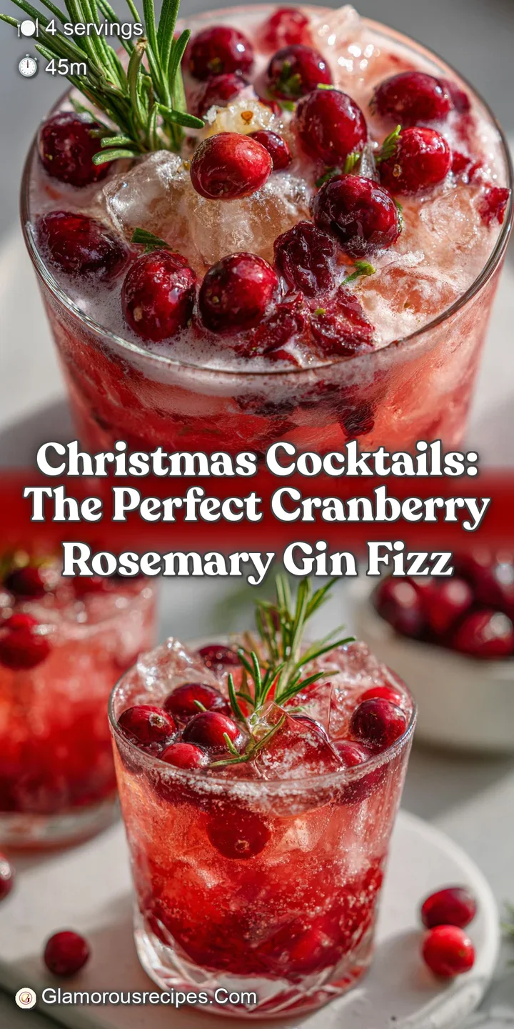Christmas Cocktails: The Perfect Cranberry Rosemary Gin Fizz
