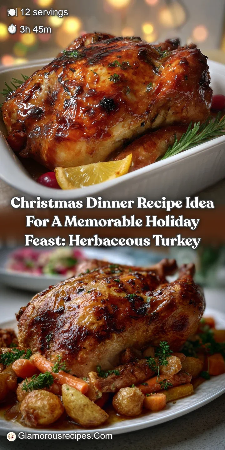 Close-up of juicy turkey breast with glistening skin, herbaceous stuffing, and a side of vibrant, ruby-red cranberry sauce.