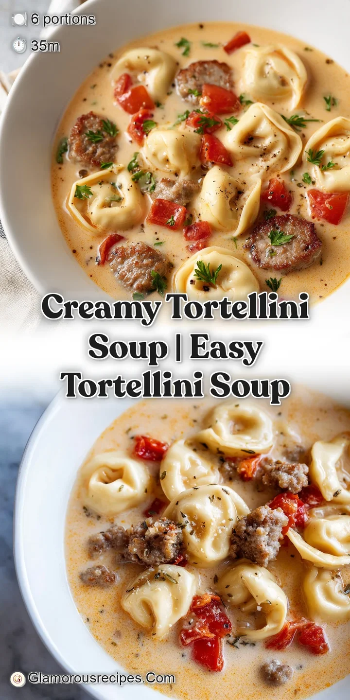 Close-up of a silver spoon lifting a plump pasta shell from a rich, steaming creamy broth with vibrant spinach.