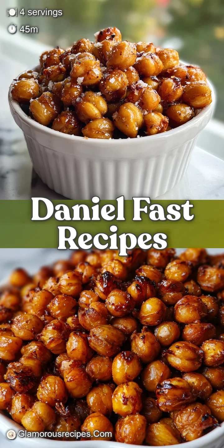 Close-up of crunchy roasted chickpeas, seasoned with spices. Hints of herbs and sea salt. Texture is visibly crispy and ap...