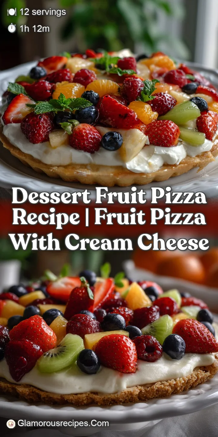 Dessert Fruit Pizza Recipe | Fruit Pizza With Cream Cheese