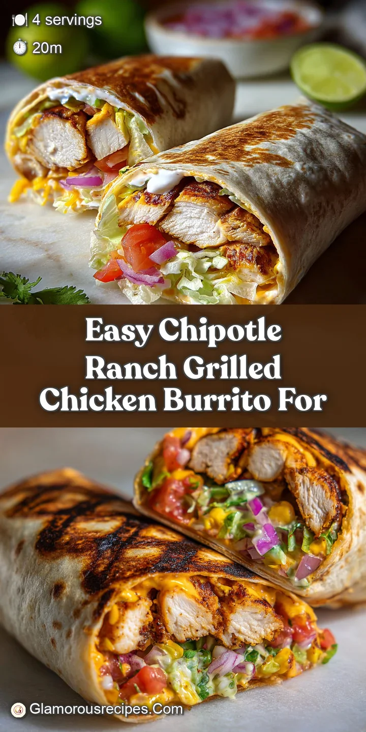Close-up of a burrito showing tender grilled chicken, creamy sauce, and crisp fillings, with a slight char adding visual t...