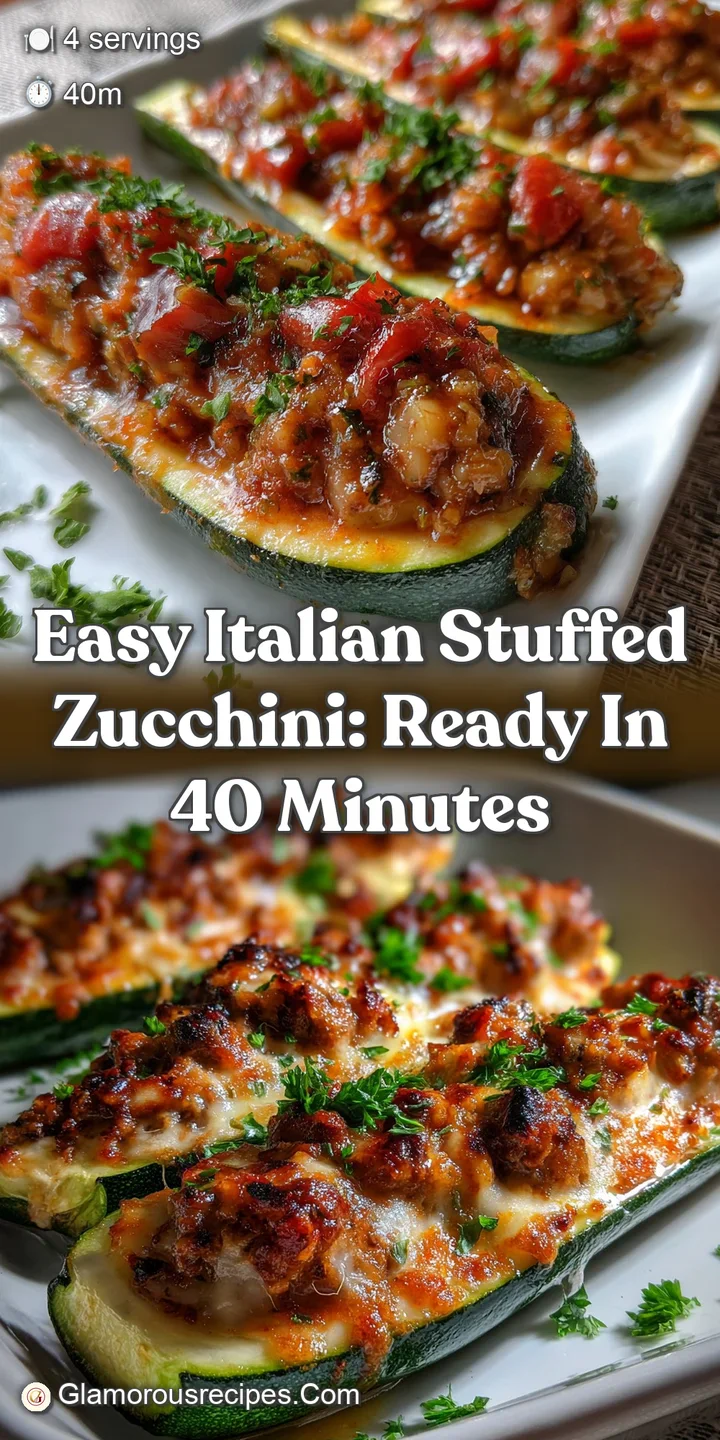 Easy Italian Stuffed Zucchini: Ready in 40 Minutes