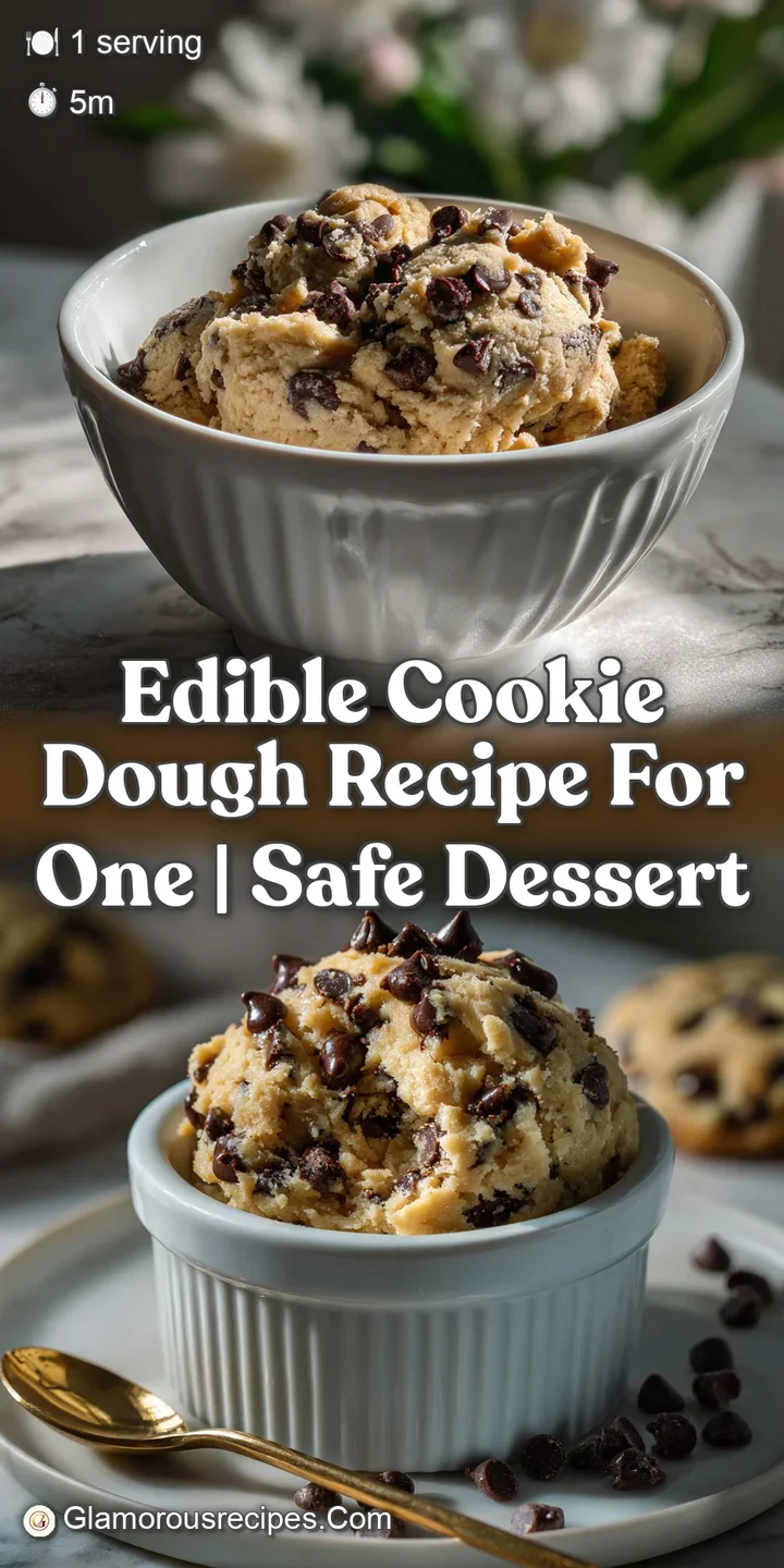 Close-up view of a spoonful of glistening, smooth cookie dough, showing pockets of dark chocolate chips. A tempting treat.