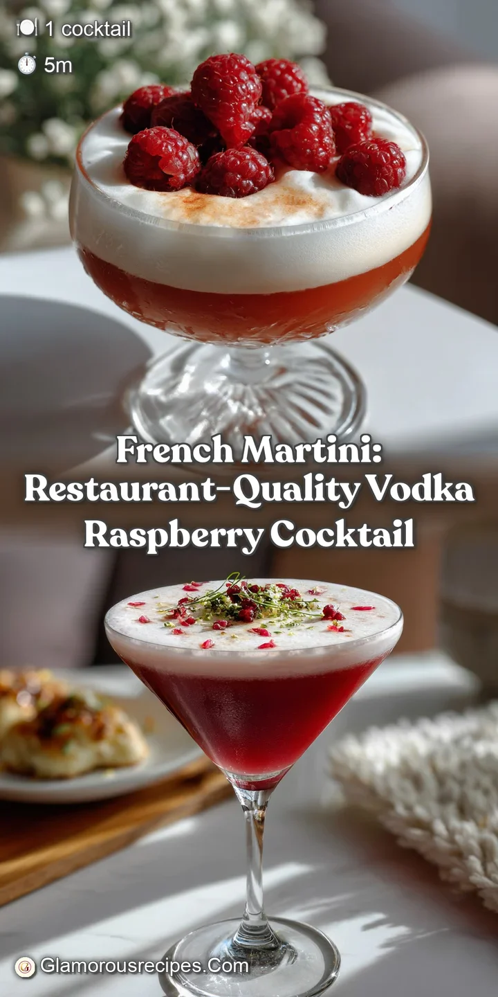 French Martini: Restaurant-Quality Vodka Raspberry Cocktail