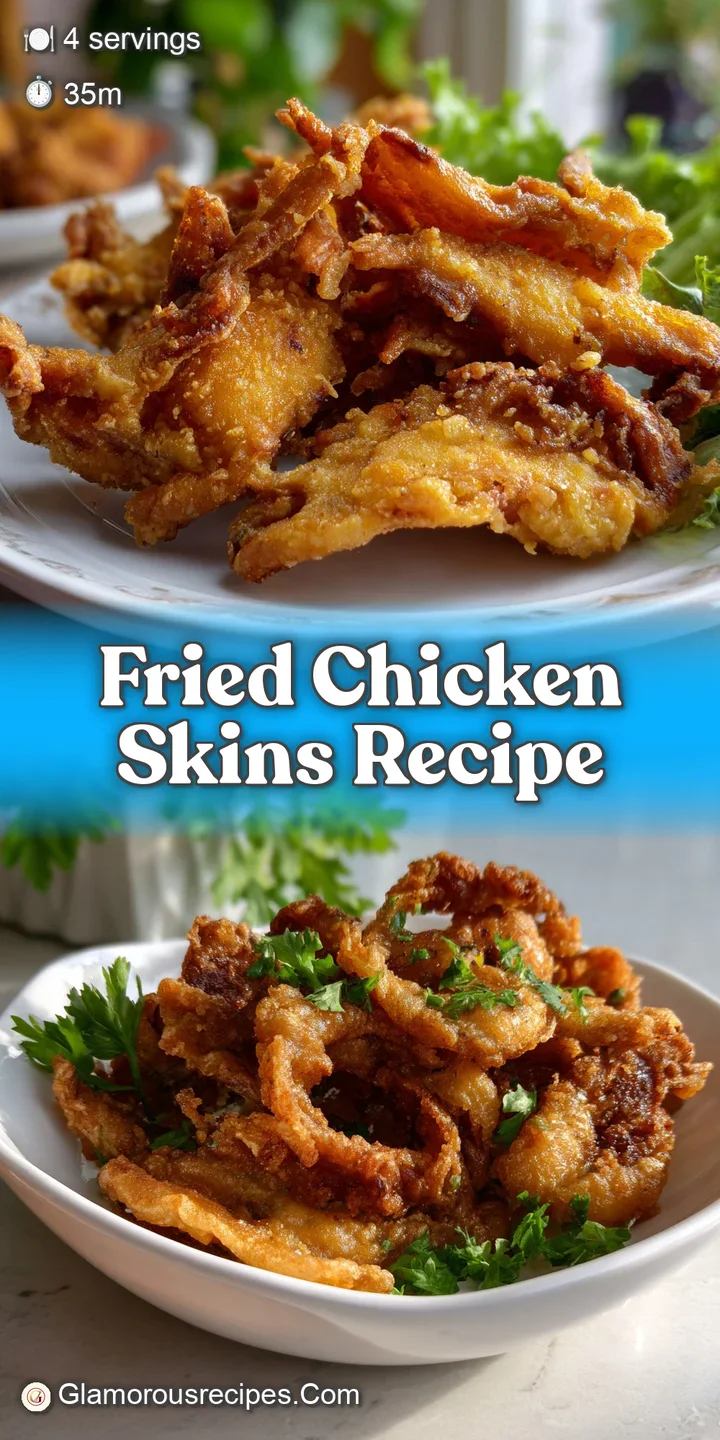 Up-close, irresistible view of perfectly fried chicken skin. Bubbled, golden brown, and dripping with rendered fat.