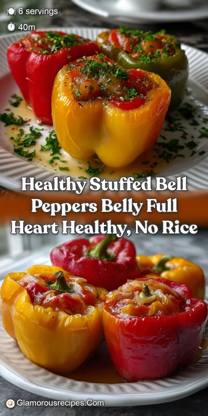 Healthy Stuffed Bell Peppers Belly Full Heart Healthy No Rice
