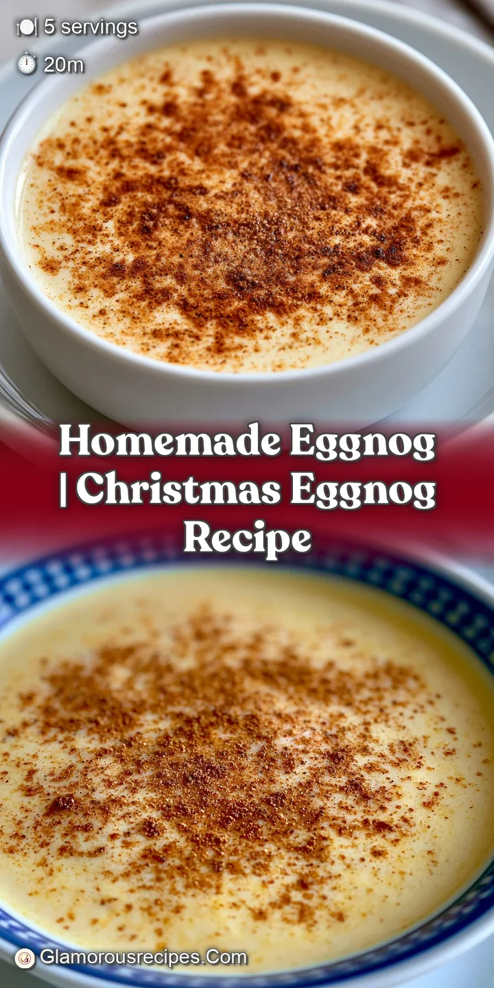 Close-up of a frothy, ivory-colored beverage with a dusting of brown nutmeg and a cinnamon stick on the rim.