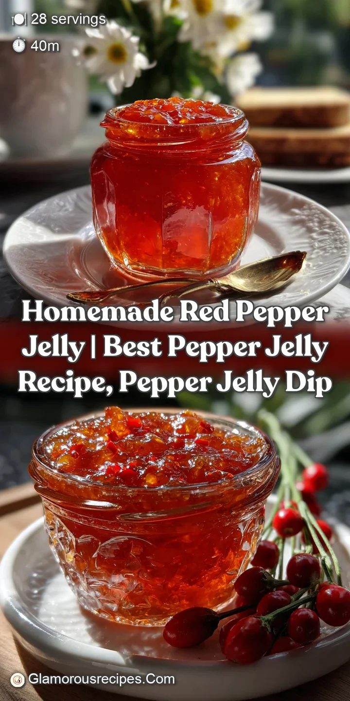 Homemade Red Pepper Jelly | Best Pepper Jelly Recipe Pepper Jelly Dip