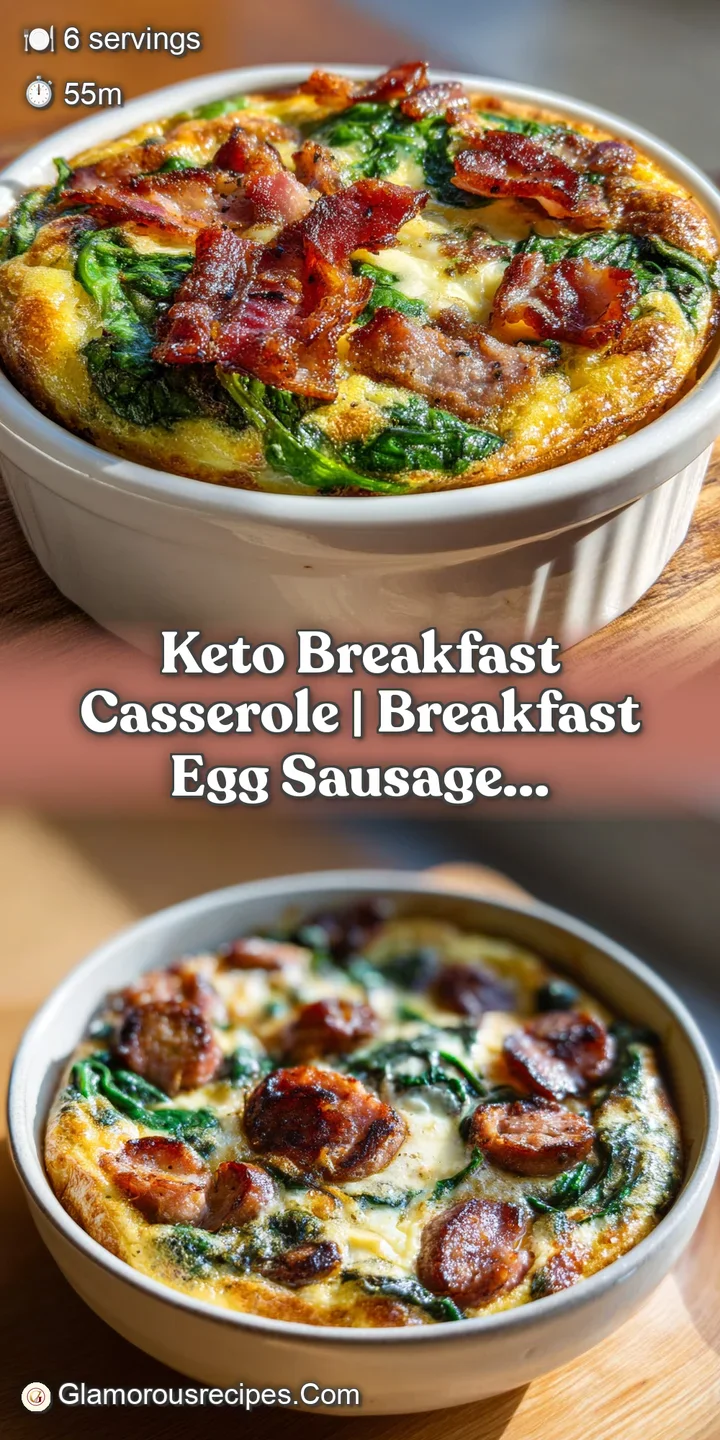 Close-up view of bubbly melted cheddar cheese and savory browned sausage crumbles in a fluffy egg-based bake.