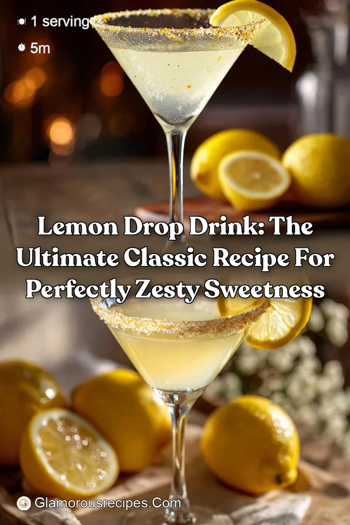 Lemon Drop Drink: The Ultimate Classic Recipe for Perfectly Zesty Sweetness