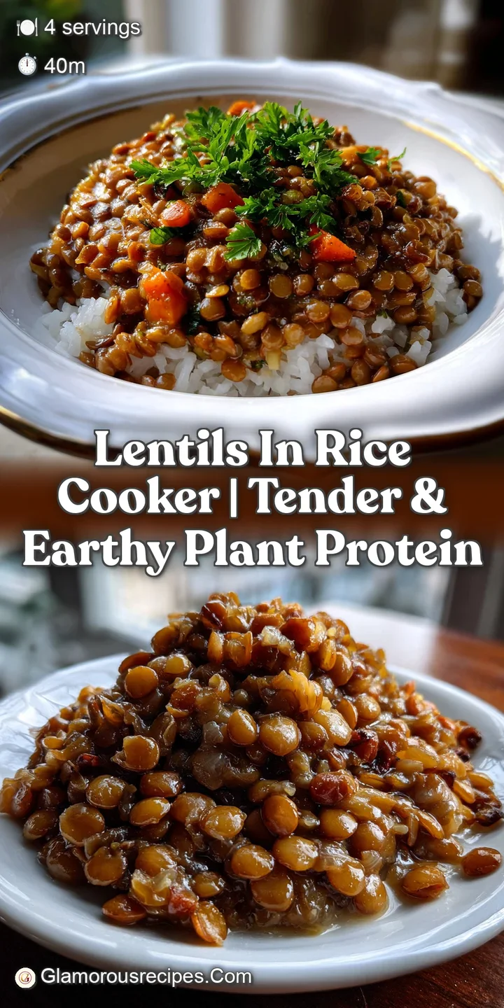 Close-up shot: A spoonful of glistening, tender lentils and rice, capturing the textures and inviting aromas of a hearty, ...