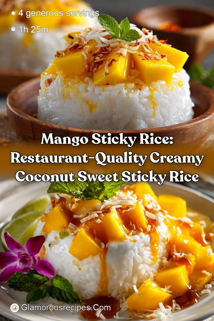Mango Sticky Rice: Restaurant-Quality Creamy Coconut Sweet Sticky Rice