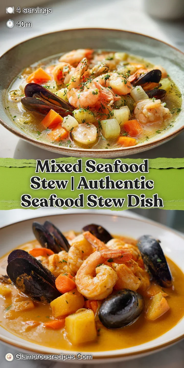 Extreme close-up of tender white fish and pink shrimp in a rich, steaming tomato broth with droplets of olive oil.