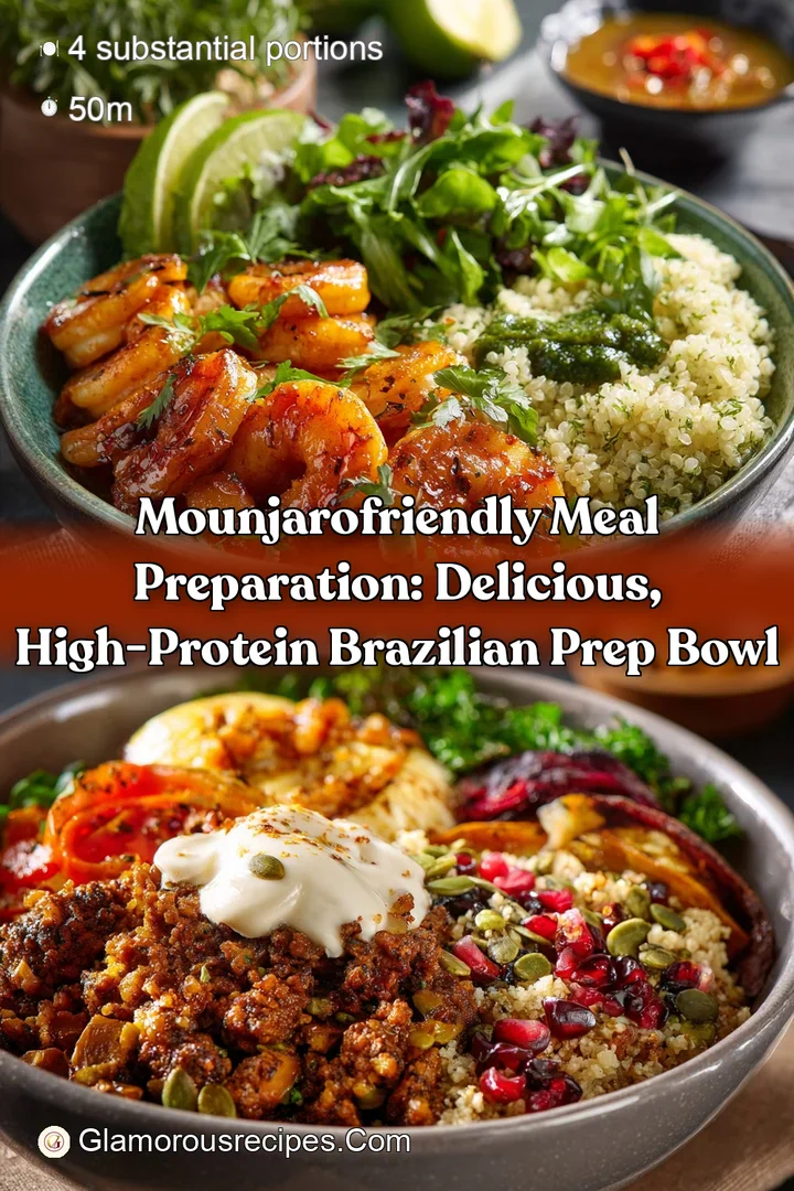 Mounjarofriendly meal preparation: Delicious High-Protein Brazilian Prep Bowl