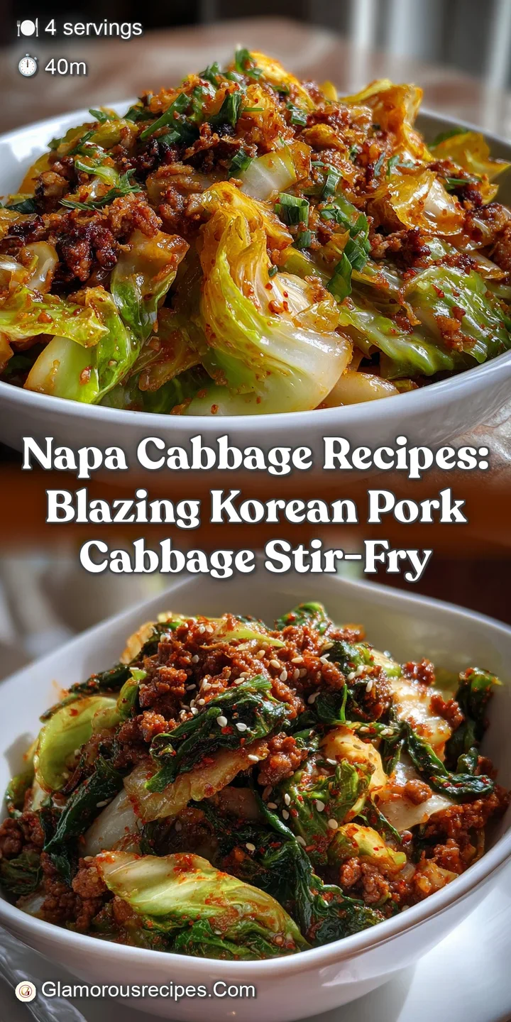 Napa Cabbage Recipes: Blazing Korean Pork Cabbage Stir-Fry