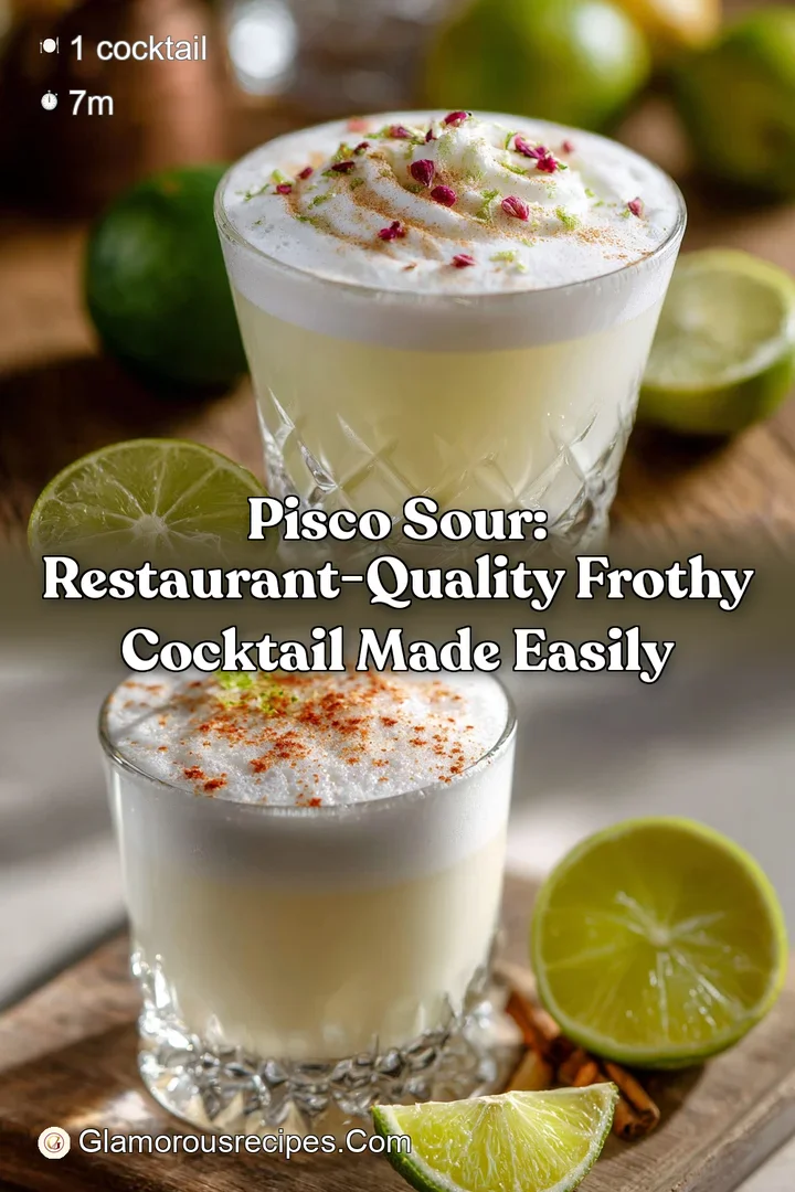 Pisco Sour: Restaurant-Quality Frothy Cocktail Made Easily