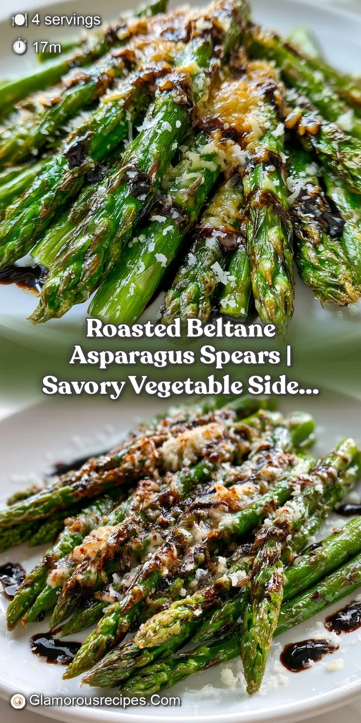 Extreme close-up of tender, roasted asparagus tips with crispy brown edges and a dusting of grated parmesan cheese