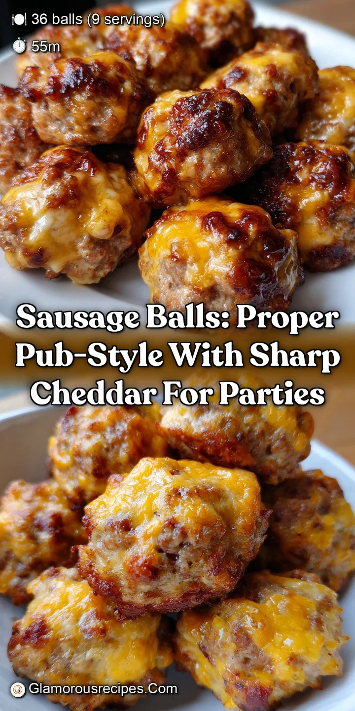 Sausage Balls: Proper Pub-Style with Sharp Cheddar for Parties