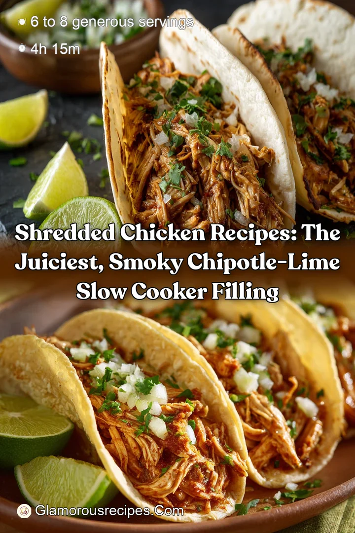 Shredded Chicken Recipes: The Juiciest Smoky Chipotle-Lime Slow Cooker Filling