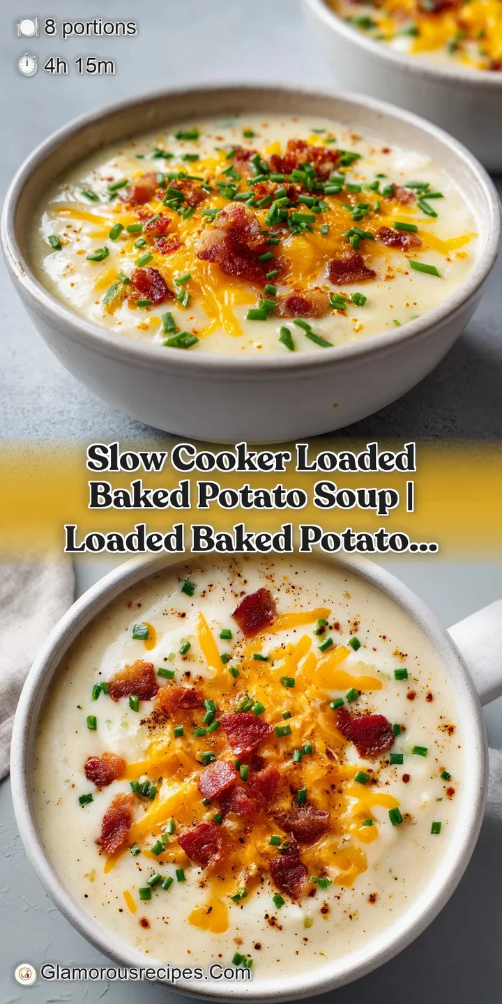 Close-up of a creamy spoon lift showing melted cheddar cheese, chunks of potato, and bits of crispy brown bacon.
