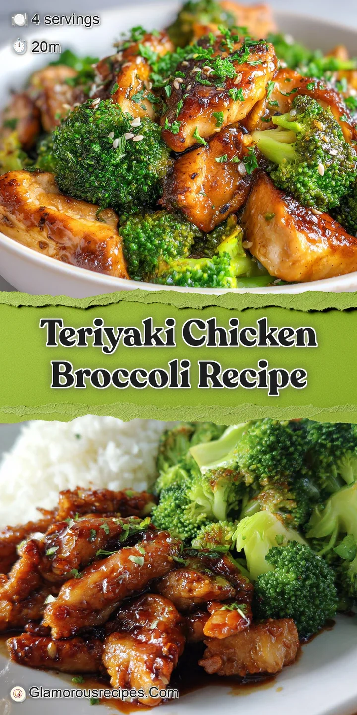 Close-up of glistening teriyaki chicken pieces with caramelized edges and vibrant green broccoli. Viscous sauce clings to ...