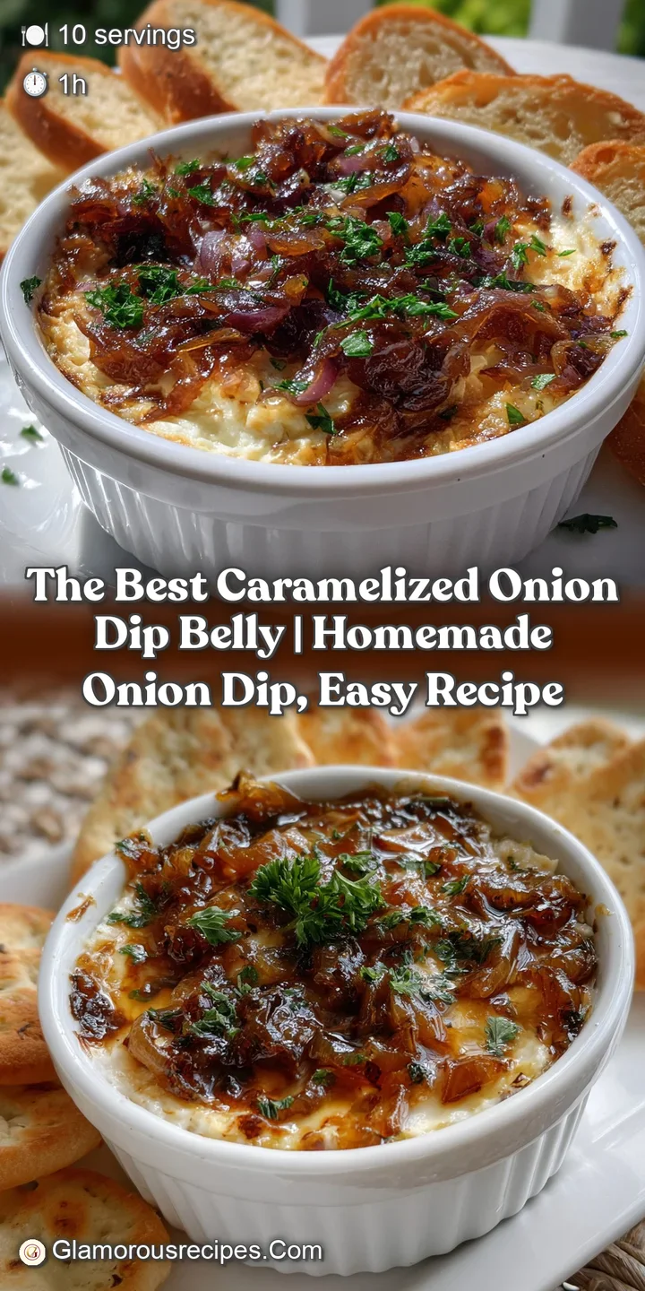 The Best Caramelized Onion Dip Belly | Homemade Onion Dip Easy Recipe