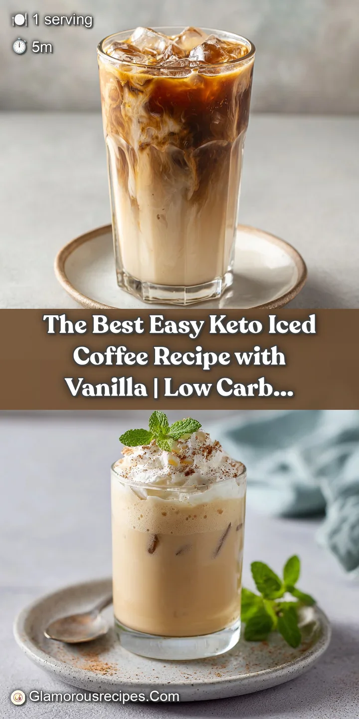 Close-up of iced coffee with a perfect layer of foam and a hint of condensation.