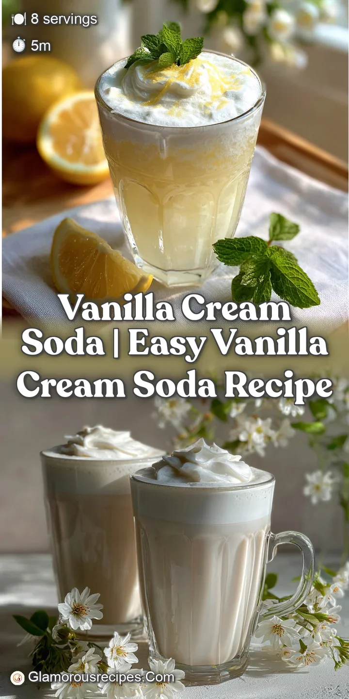 Close-up of bubbling cream soda. The creamy drink has tiny bubbles, and the whipped cream is cloud-like. Vanilla scent.