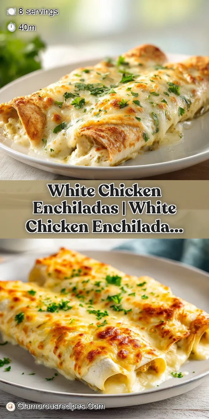 A close-up of melted white cheese and creamy sauce bubbling over a soft tortilla with a garnish of bright green onion.