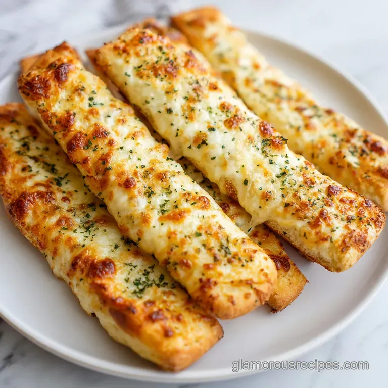 4-Ingredient Keto Cheesy Garlic Breadsticks