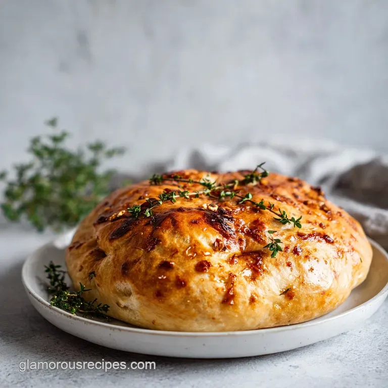 A slice of cheesy crust, topped with fresh basil and sun-dried tomatoes, elegantly plated.