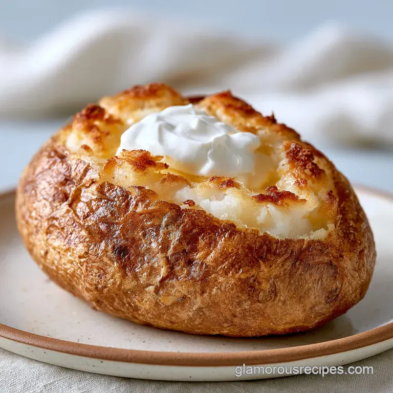 Golden-brown potato halves topped with melting butter and fresh chives, served on a neutral stoneware plate.