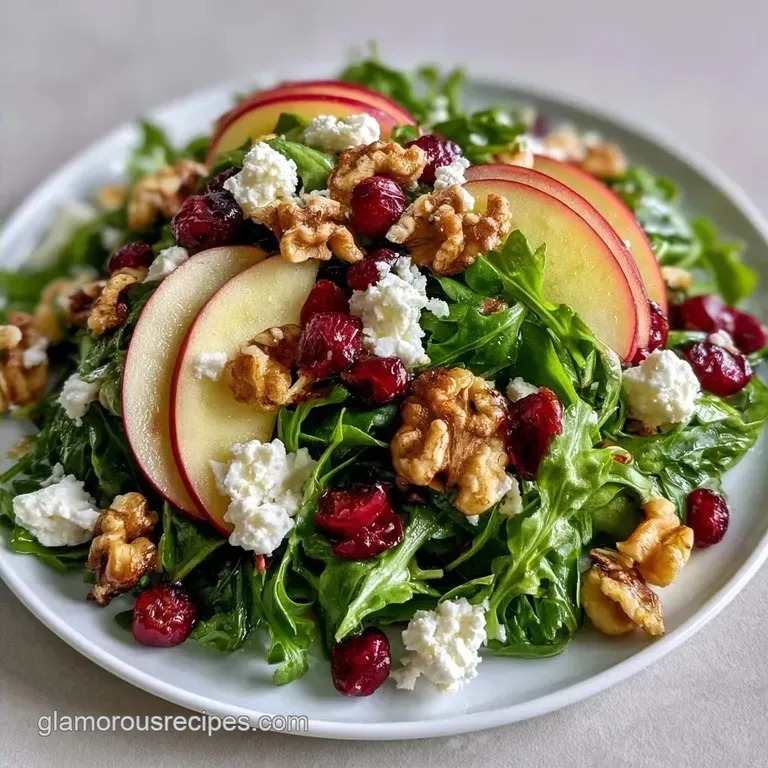Apple Goat Cheese Salad with Arugula