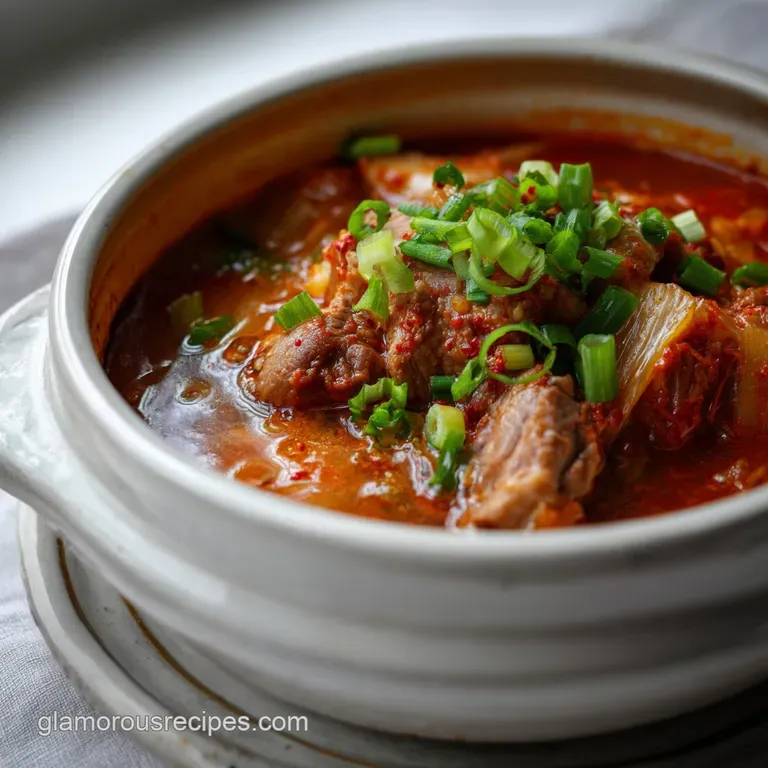 Kimchi Jjigae: Authentic Pork Aged Kimchi Stew presentation