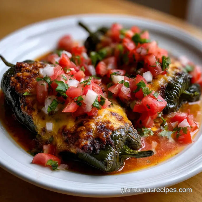 Best Poblano Pepper Recipes: Baked Rellenos presentation