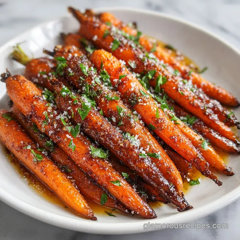 A vibrant serving of glossy, brown sugar glazed carrots, piled high in a bowl, offering a delightful side dish.