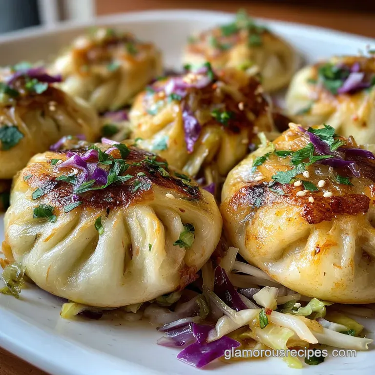 Cabbage Noodle Buns: Pan-Fried Perfection