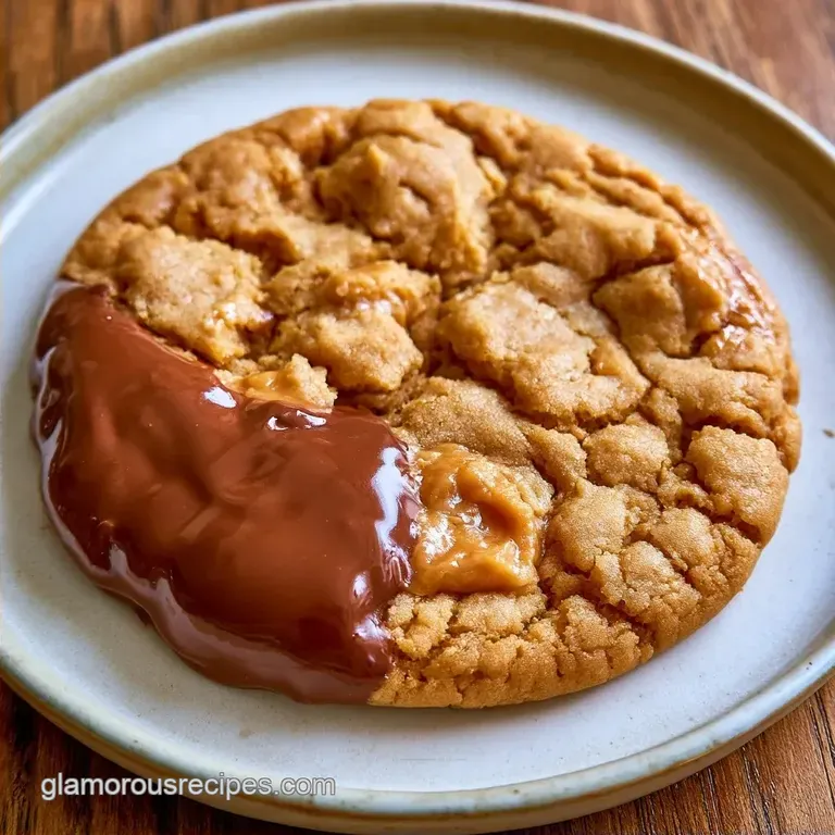 Chocolate Dipped Peanut Butter Cookies with Dark Chocolate