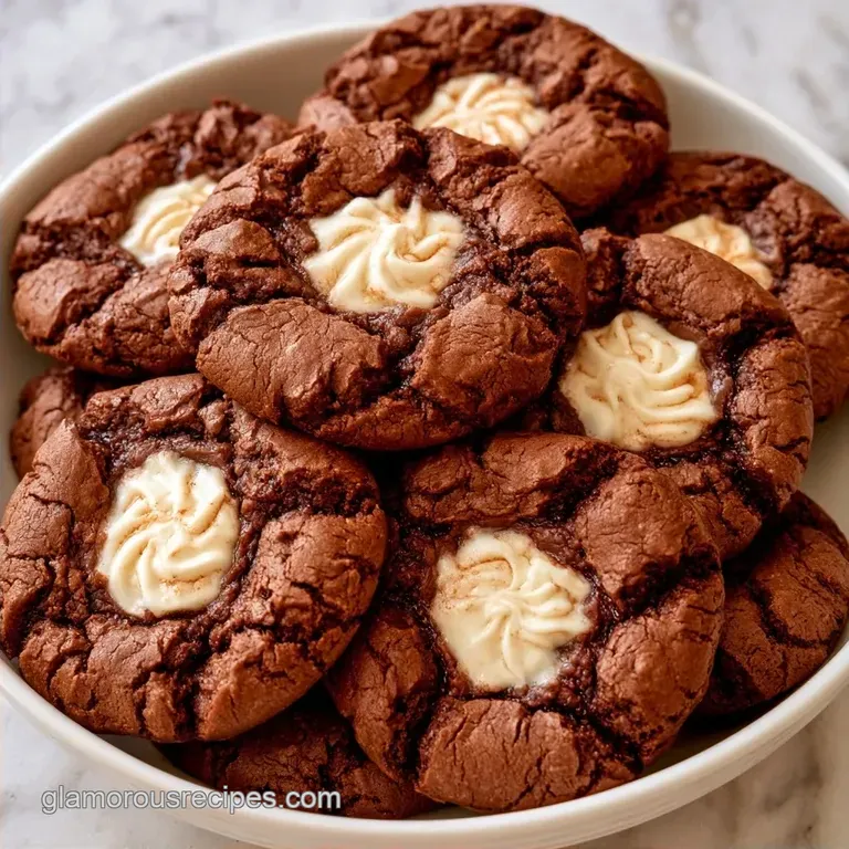 Chocolate Peppermint Thumbprint Cookies: Fudgy Base
