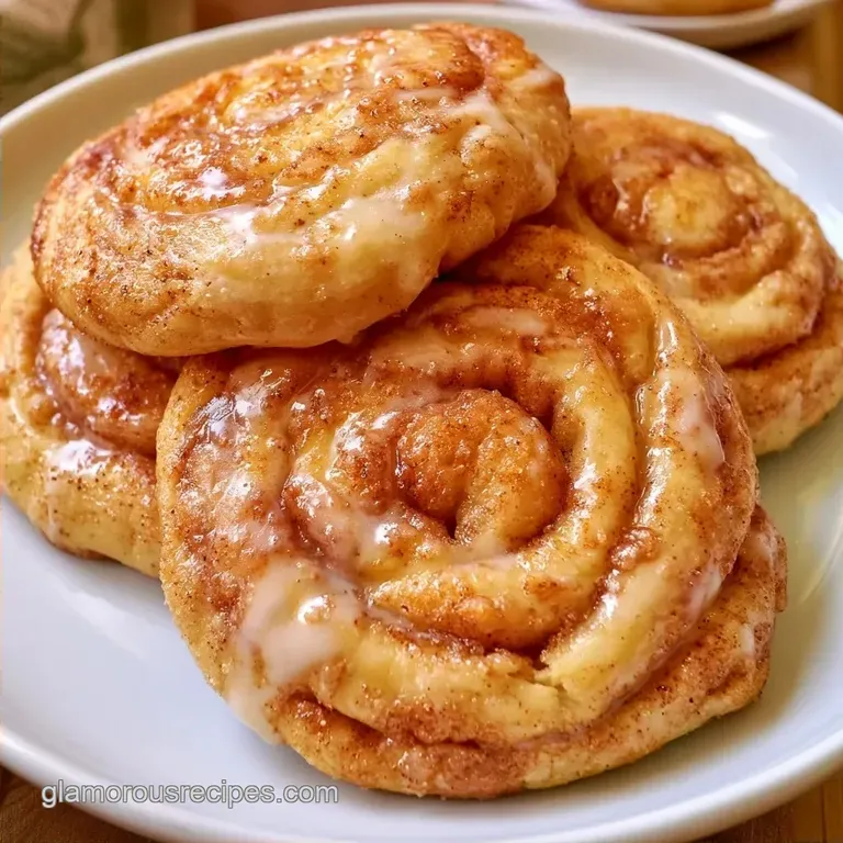Soft & Glazed Cinnamon Roll Cookies