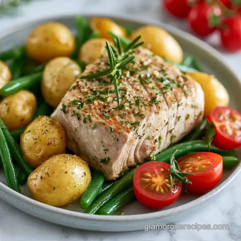 Classic Tuna Nicoise Salad with Olives