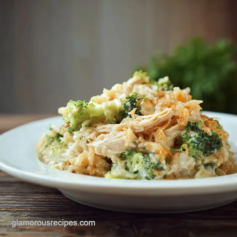 Easy Creamy Chicken Broccoli Rice Casserole